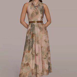 Donna Karen Women's Crepe Cowl Neck Dress